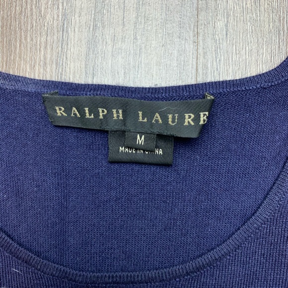 Ralph Lauren Black Label Long Sleeve Blue Top - Picture 2 of 4